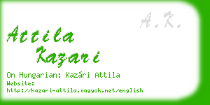 attila kazari business card